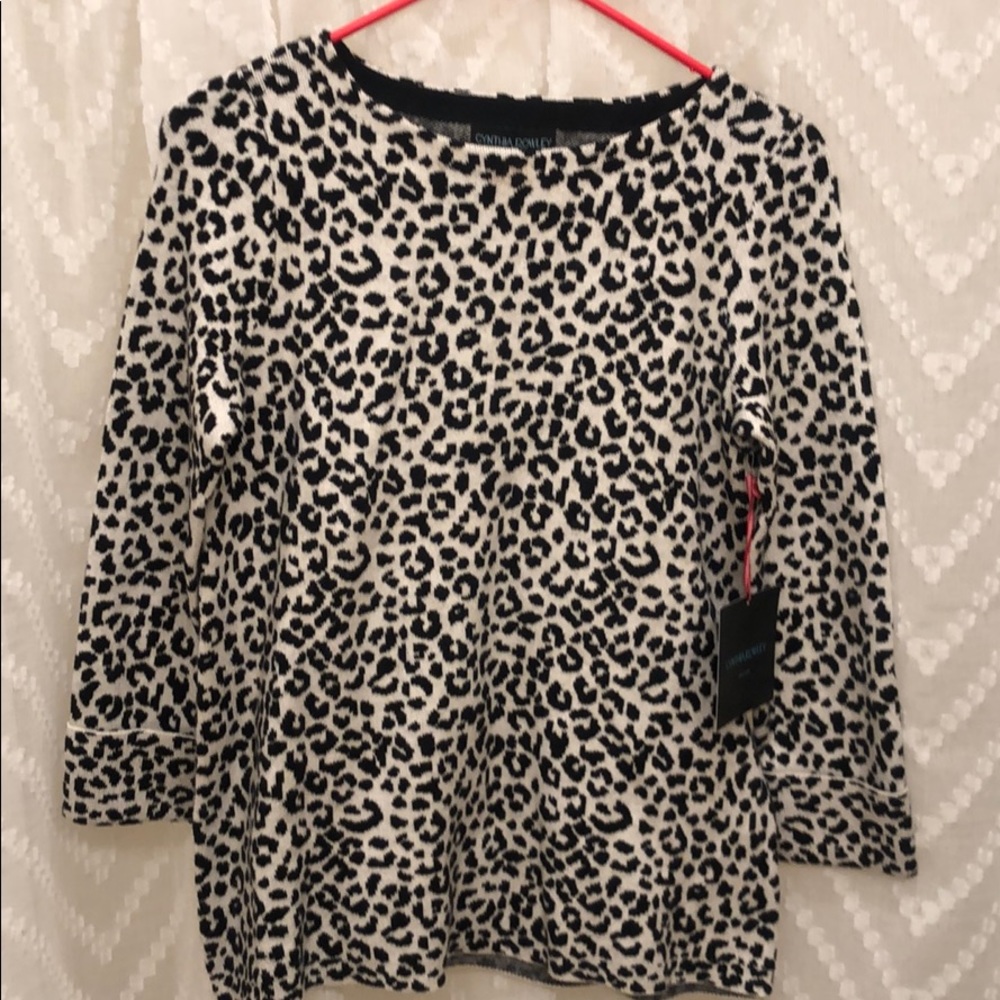 White leopard sweater
